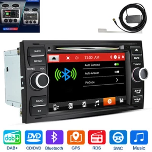 Per Ford Mondeo Focus C/S-Max Galaxy Kuga 7'' Car Autoradio Navi DAB BT GPS SWC - Foto 1 di 14
