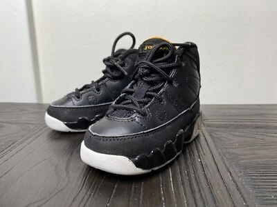 DS 2010 Air Jordan 9 Retro TD "Negro/Cítrico" talla 4.5c Niño Infantil Bebé Zapatos Foto 1 de 4