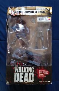 McFarlane Toys The Walking Dead: Bloody Zombie 3 Pack Action Figures Brand New