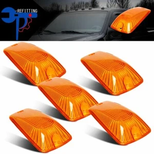 5pcs Cab Marker Roof Running Light Amber Cover For Chevrolet C/K1500 2500 3500 - Picture 1 of 7