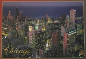 Chicago Illinois Postcard Lake Michigan Skyline - Picture 1 of 2