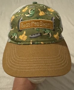 Bass Pro Shops Gone Fishing Youth Hat Cap Mesh SnapBack Thumb Emoji Fish Boat - Picture 1 of 8