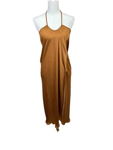 Free People Significant Other Satin Esme Maxikleid Gold S/P - Bild 1 von 10