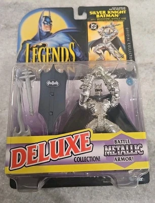 Legends Of Batman Silver Knight Batman Deluxe Edition Metallic Armor Kenner 1995 - Image 1 of 4