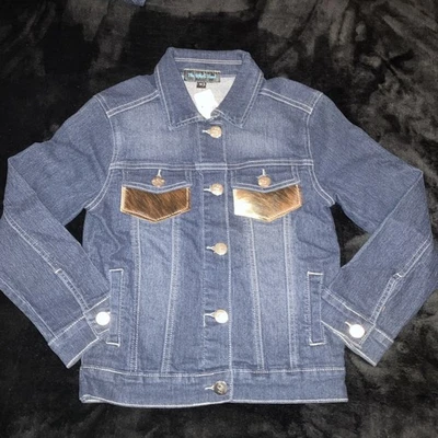 The Whole Herd "Cowboy" Denim Jacket Rodeo Size M Cowhair Pockets/Yoke Tag - Image 1 of 4
