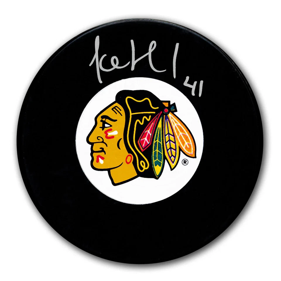 Disco autografiado Jocelyn Thibault Chicago Blackhawks Foto 1 de 1