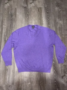 Jos. A. Suéter Bank Hombres Colección Viajeros Púrpura Cachemira Cuello en V Talla XL - Imagen 1 de 7