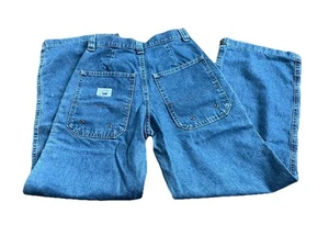 Vintage Lee Carpenter Jeans Boys 14R Kids Denim Y2k 90s Classic Denim Wide Leg - Picture 1 of 4