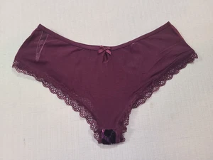 Victoria's Secret sehr sexy freches Höschen Gr. XL lila Netz Pailletten am Rücken neu - Bild 1 von 5