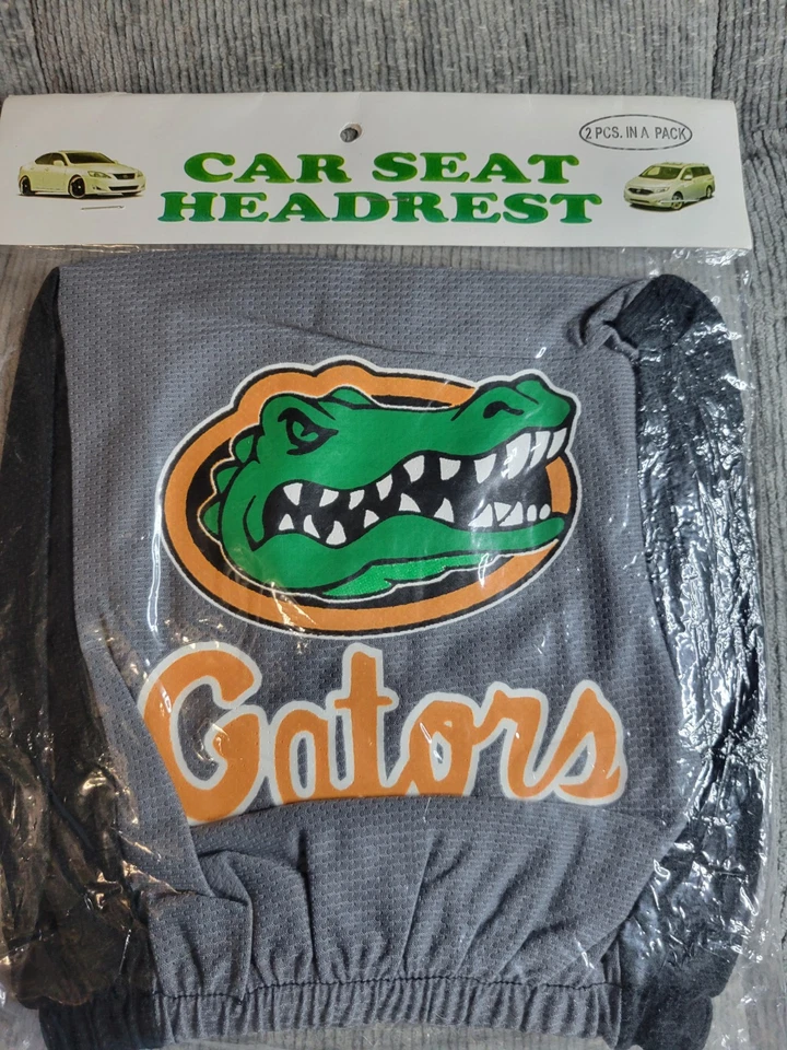 Чехол на подголовник автомобильного сиденья Florida Gators — упаковка 2 шт. — универсальный размер — новый из старых запасов - Изображение 1 из 1