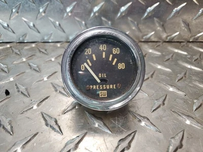 Manómetro de presión de aceite Stewart Warner vintage 80 PSI 428068 2 1/16" Foto 1 de 4
