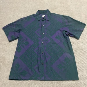 Camisa De Colección Mamo Howell Para Hombres Grande Púrpura Hawaiana Aloha Botón Floral Isla - Imagen 1 de 8