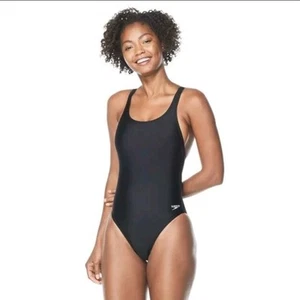 Traje de baño Speedo de una pieza para mujer - negro, talla 8/34 - Imagen 1 de 5