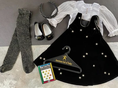 Meia-calça AMERICAN GIRL TODAY Vintage 1998 Feriado SNOWFLAKE JUMPER Tiara - Imagem 1 de 4