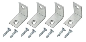 Diall Silver Zinc Corner Plates 25mm x 26.5mm Mild Steel Pack of 4 Brackets - Picture 1 of 1