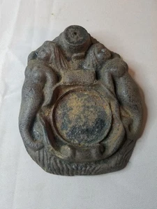 Base de lámpara cenicero sirena antiguo de hierro fundido Art Deco - Imagen 1 de 8