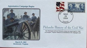 Comienza la campaña Appomattox de Mort Kunstler Guerra Civil Historia Filatélica Richmond - Imagen 1 de 2