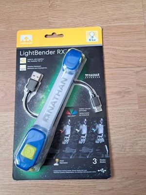 RRP£25 NATHAN SPORTS LIGHTBENDER RX RUNNING SAFETY ARMBAND LIGHT RAGNAR APPROVED - Image 1 of 4