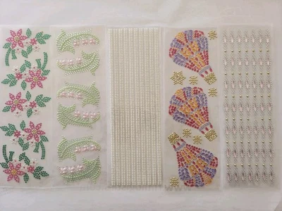 Strass-Ornamente, Bordüren  5 Bogen, Ideen mit Herz - Bild 1 von 4