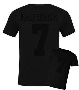 Colin Kaepernick Jersey TShirt Black On Black BLM Kneel NFL Football 49ers Shirt - Picture 1 of 3