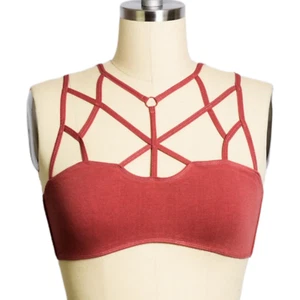 Leto Cage Front Pink Neckholder Bralette LARGE - Bild 1 von 6