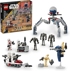 LEGO Star Wars Clone Trooper & Battle Droid Battle Pack Set for Kids, Buildable - Picture 1 of 7