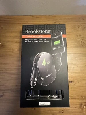 NEW BROOKSTONE 4-WAY POWER WALL OUTLET USB 9 & 12 VOLT IPHONE IPOD - Image 1 of 4