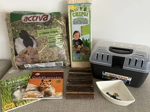 Hamster Zubehör, Rodipet Ecktoilette, Transportbox, Rampe, Einstreu, Bücher - Bild 1 von 16