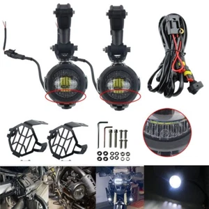 LED Fog Lights Auxiliary Lamp With Relay For R1200GS Adv F800GS F700GS K1600 - Foto 1 di 11
