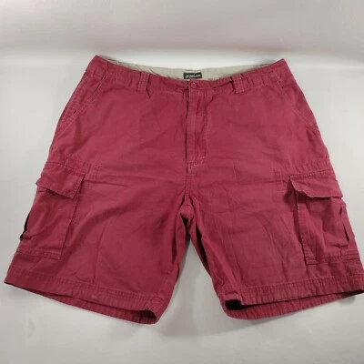 St Johns Bay Red Cargo Khaki Flat Front Shorts Hiking Mens Size 38 - Image 1 of 4