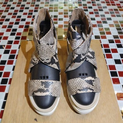 Sandálias sapatos femininos Dr. Scholls Sheena anabela pele de cobra ~ Tamanho. 8 - Imagem 1 de 4