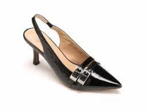 Размер 6 черный Bijou Нью-Йорк Cami каблуки насосы туфли слинга остроконечный носок новый - Изображение 1 из 1