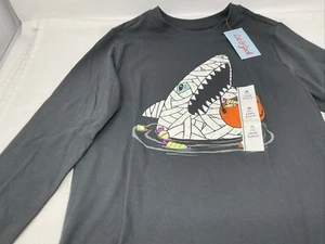 Mummy Shark Shirt Boy's Size M (8) Long Sleeved Cat & Jack - Picture 1 of 4