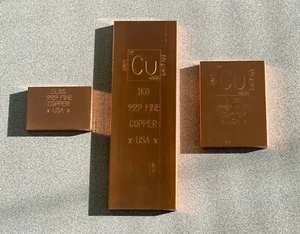 BARRA DE COBRE 99,9% (10 LIBRAS) lingotes surtidos de lingotes coleccionables ¡envío gratuito! - Imagen 1 de 5