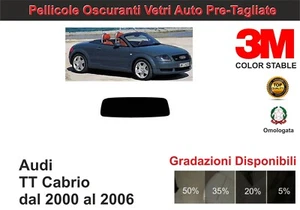 pellicola oscurante vetri audi tt cabrio dal 2000 al 2006 kit lunotto - Imagen 1 de 1