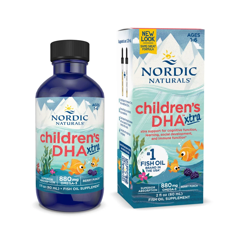 Nordic Naturals Children’s DHA Xtra Liquid Berry Punch 880mg 2 fl oz