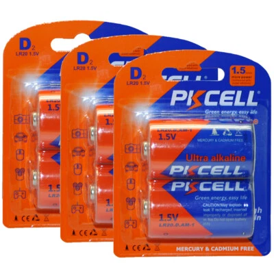 6Pcs D Cell 1.5V Alkaline All-Purpose Batteries for Household and Office Devices - Image 1 of 4