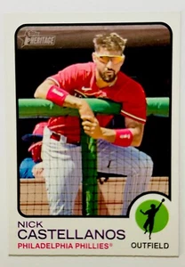 NICK CASTELLANOS 2022 TOPPS HERITAGE IMAGE VARIATION SP #563 PHILLIES - Picture 1 of 2