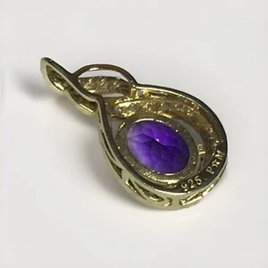 Anhänger Gold & Sterlingsilber Amethyst und weißer Topas - Bild 1 von 5