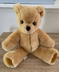 Vintage JAKAS Toys Honey Brown Sitting Teddy Bear Plush Soft 28cm Australia - Picture 1 of 7