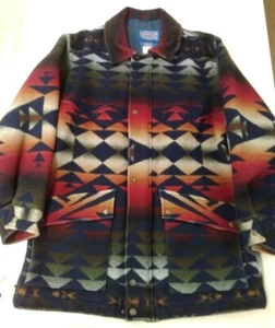 Vtg Pendleton High Grade Western Wear Aztec Wool Thinsulate USA Mens Size M - Picture 1 of 15