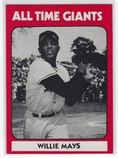 1980 TCMA WILLIE MAYS ALL TIME GIANTS #0001 NEW YORK GIANTS LOW GRADE WRINKLE