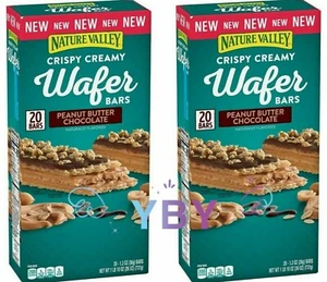 2 Packs Nature Valley Peanut Butter Chocolate Wafer Bar 20 ct 26 oz Each = 40 ct - Picture 1 of 4