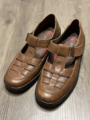 Naturalizer Women's Mary Jane-style Brown Leather Shoes Sz 7 Good Condition - Image 1 of 4