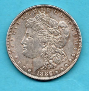 1886 SILBER MORGAN DOLLAR MÜNZE. PHILADELPHIA MINT. USA. VEREINIGTE STAATEN VON AMERIKA - Bild 1 von 2