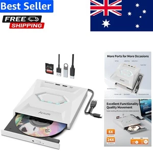 Sleek External DVD Drive USB 3.0 Type-C - Compact, Lightweight & Fast Setup - Picture 1 of 10