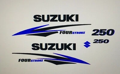 Kit de calcomanías de motor fueraborda Suzuki 250 hp cuatro tiempos vinilo marino 115 - 300 hp Foto 1 de 3
