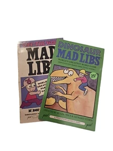Mad Libs Dinosaurier & Off-the-Wall Vintage aus 2000er Ephemera Humor Bücher (2) - Bild 1 von 6