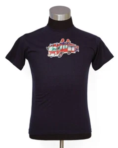 Kinder T-Shirt in Navy mit Feuerwehrauto Gr. 140 - Bild 1 von 1