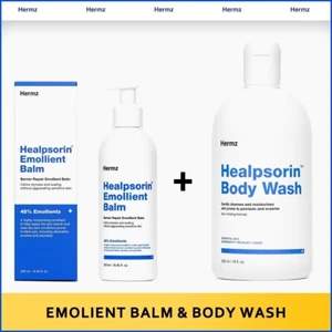 Dermz Hermz Healpsorin Emollient Balm + Healpsorin Body Wash SET - Picture 1 of 12